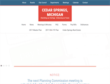 Tablet Screenshot of cityofcedarsprings.org